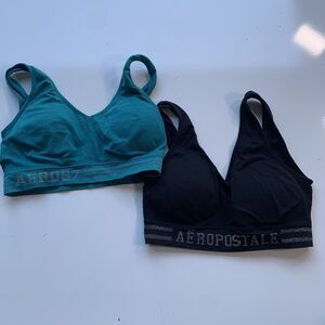 Lot If 2 Aeropostale Teal And Black Bra Top Size M